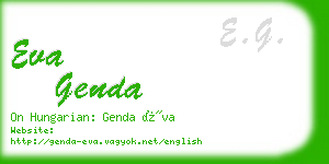eva genda business card